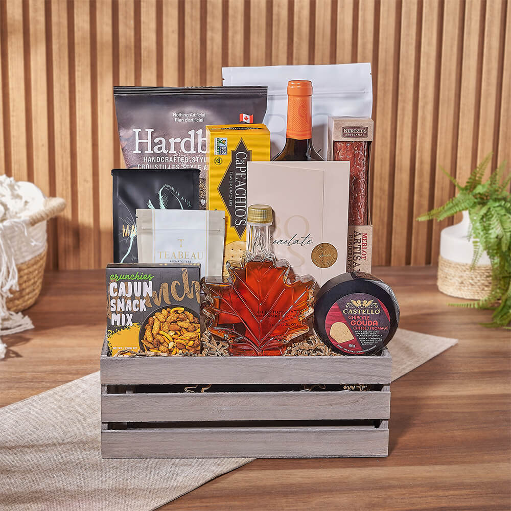 Crunch &amp; Flavor Gourmet Feast, gourmet gift, gourmet, wine gift, wine, chocolate gift, chocolate, snack gift, snack, Toronto delivery