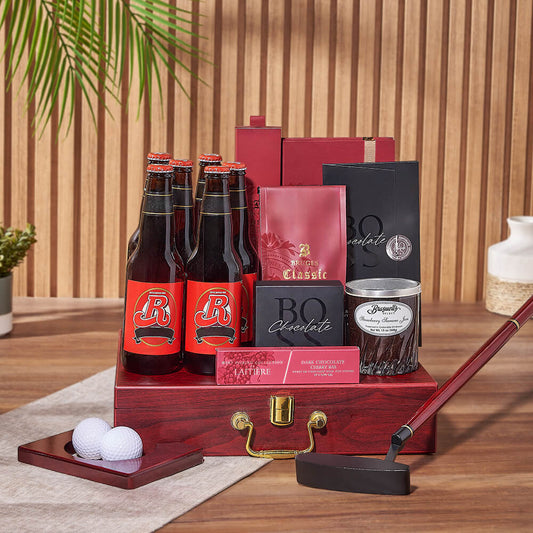 Deluxe Beer and Golf Set, beer gift, beer, chocolate gift, chocolate, golf gift, golf, Toronto delivery