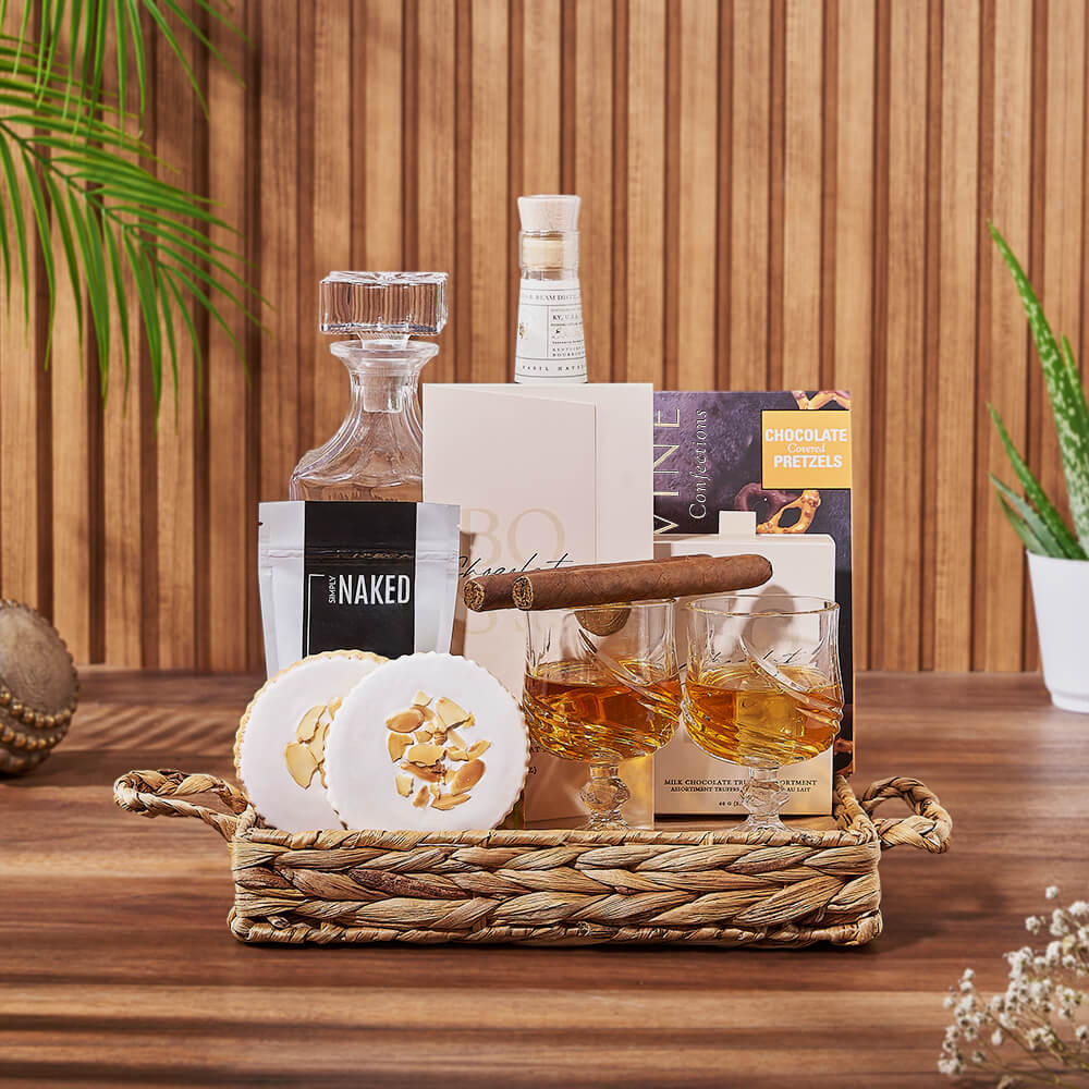 Deluxe Liquor &amp; Decanter Gift Set, liquor gift, liquor, cigar gift, cigar, decanter gift, decanter, Toronto delivery