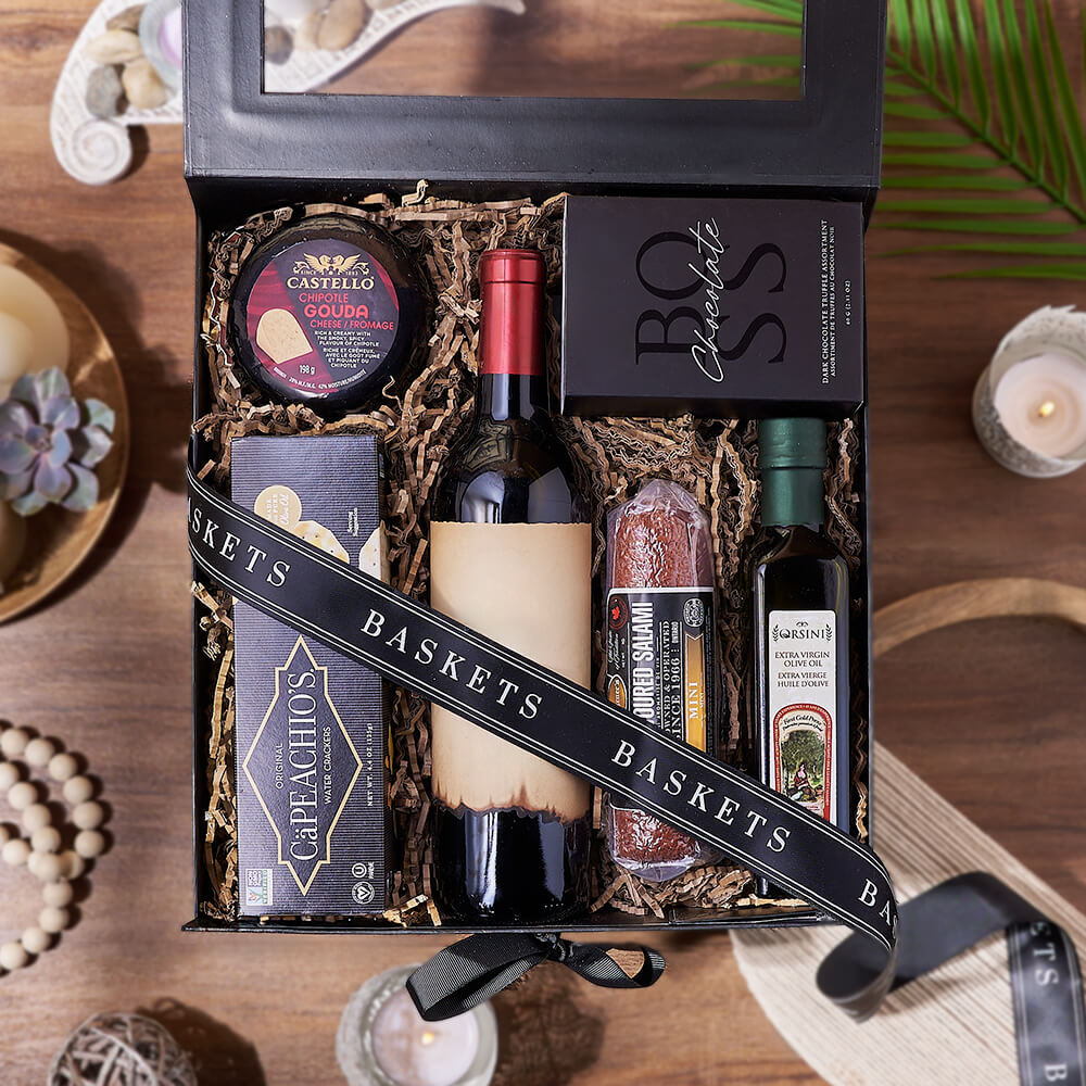 Deluxe Wine &amp; Cheese Crate, wine gift, wine, charcuterie gift, charcuterie, Toronto delivery
