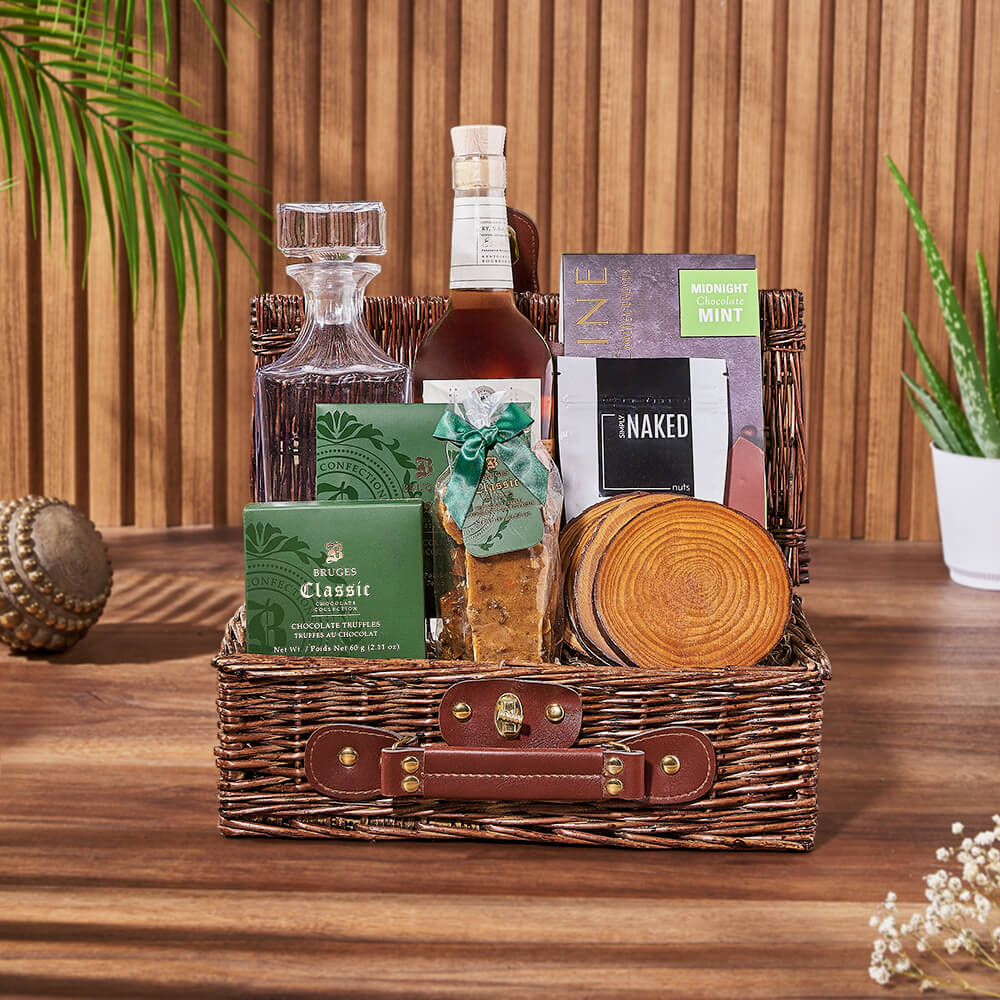 Elaborate Liquor &amp; Decanter Gift, liquor gift, liquor, decanter gift, decanter, chocolate gift, chocolate, Toronto delivery