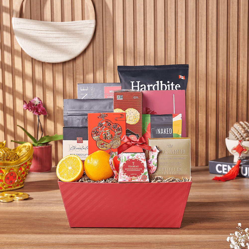 Everlasting Fortune &amp; Festive Wishes Gift Basket, chinese new year gift, chinese new year, lunar new year gift, lunar new year, Toronto delivery