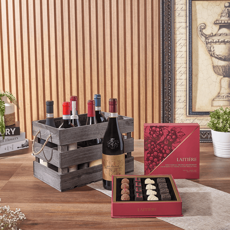 Exceptional Wine Gift Crate - Vintage Premium Wines from Toronto Baskets - Wine Gift Basket - Toronto Delivery