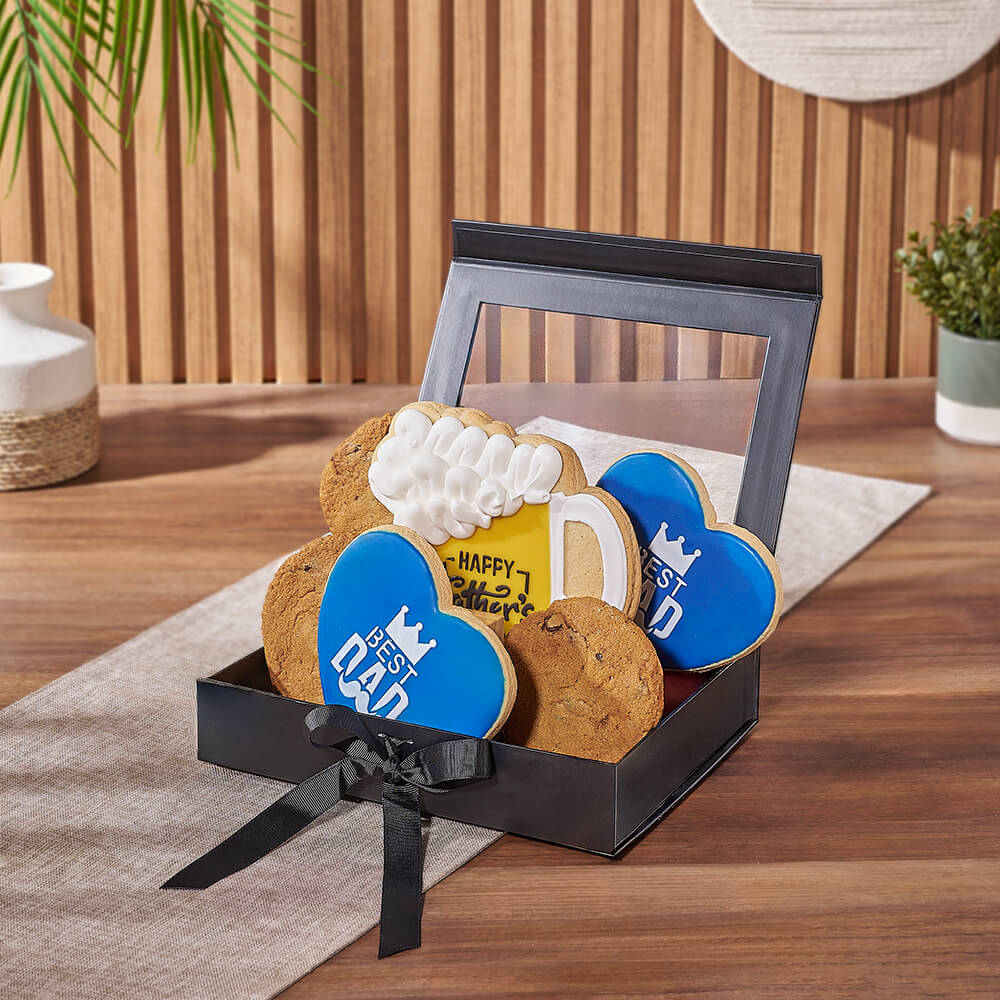 Deluxe Father's Day Cookie Gift Basket – how the gift is presented