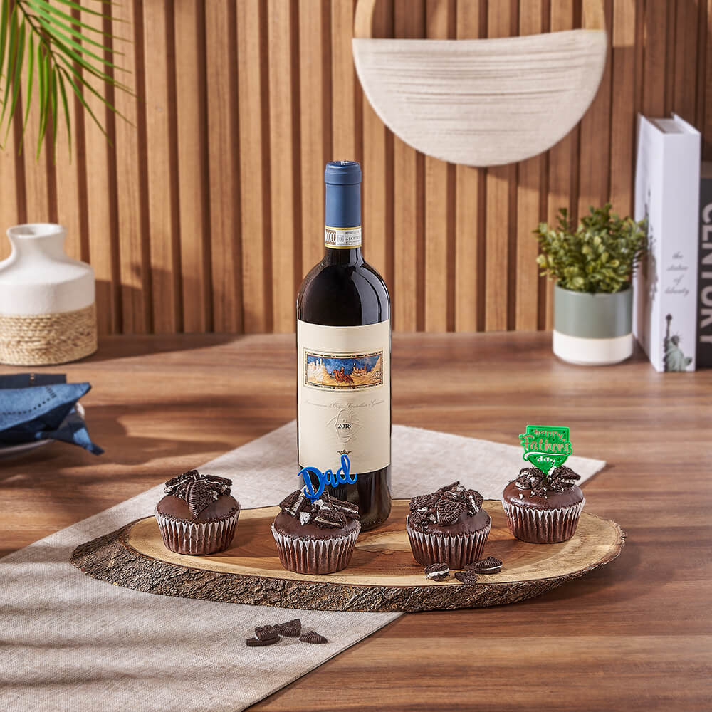 Father’s Day Wine &amp; Cupcake Gift, wine gift, wine, cupcake gift, cupcake, fathers day gift, fathers day, Toronto delivery