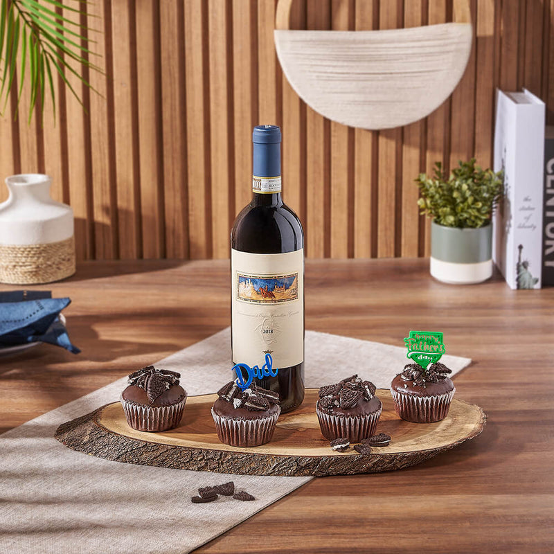 Father’s Day Wine & Cupcake Gift, wine gift, wine, cupcake gift, cupcake, fathers day gift, fathers day, Toronto delivery