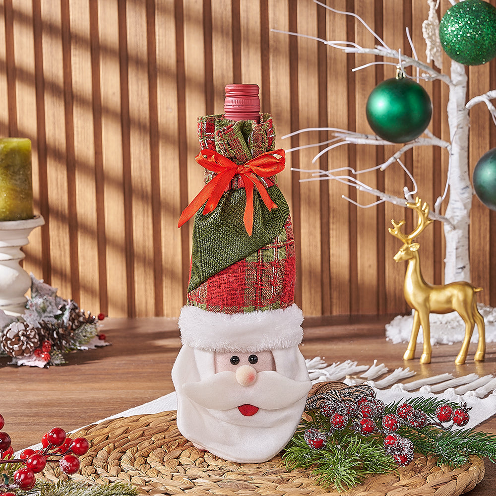 Holiday Celebration Wine Gift Basket with Festive Bag – how the gift is presented
