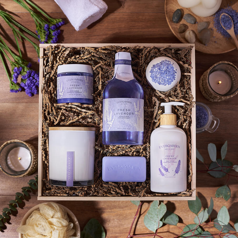 Fresh Lavender Spa Gift Crate – Spa gift baskets – Toronto