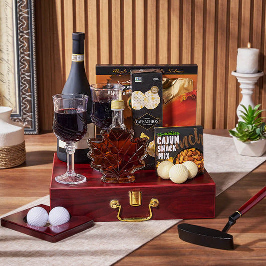 Golf Practice & Wine Gift, wine gift, wine, seafood gift, seafood, golf gift, golf, putting gift, putting, Toronto delivery