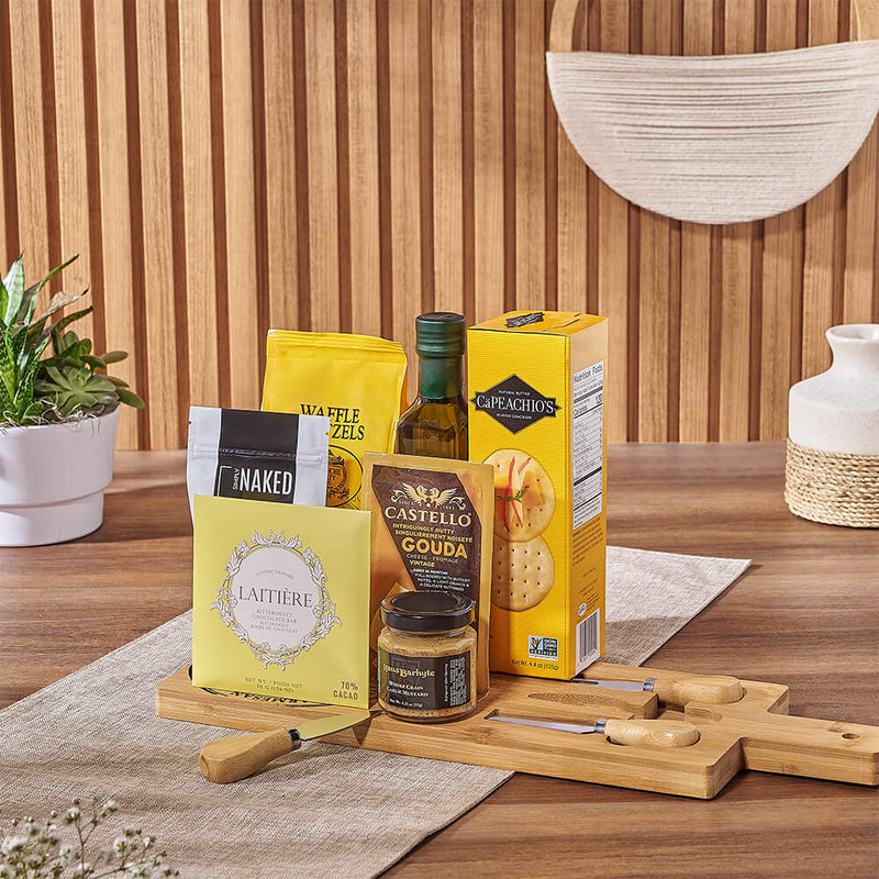 Gourmet Cheese & Cracker Gift Set, cheese gift, cheese, cheese board gift, cheese board, Toronto delivery
