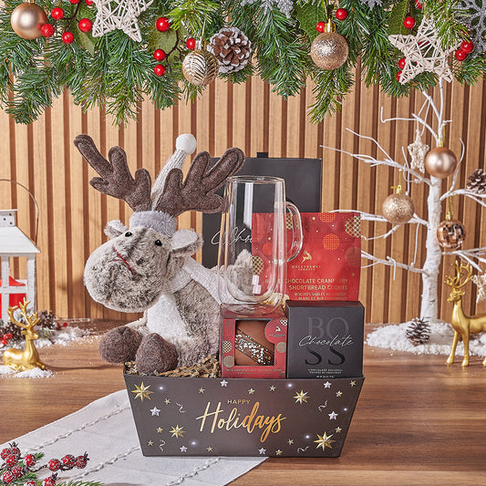 Gourmet Christmas Reindeer Set, christmas gift, christmas, chocolate gift, chocolate, hot chocolate gift, hot chocolate, Toronto delivery