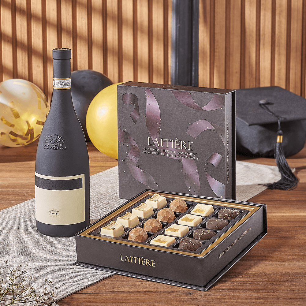 Graduation Wine &amp; Truffle Gift, graduation gift, graduation, wine gift, wine, chocolate gift, chocolate, Toronto delivery