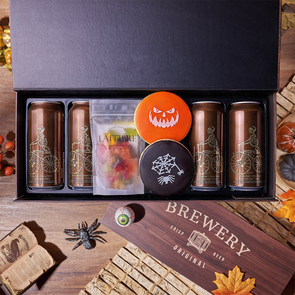 Halloween Beer and Candy Box – how the gift is presented