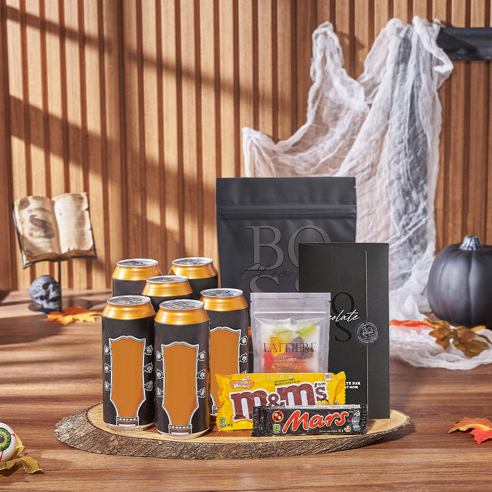 Halloween Popcorn &amp; Craft Beer Gift, craft beer gift, craft beer, beer gift, beer, halloween gift, halloween, Toronto delivery