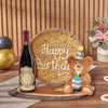 Happy Birthday Cookie Gift Set, birthday gift, birthday, wine gift, wine, giant cookie gift, giant cookie, Toronto delivery