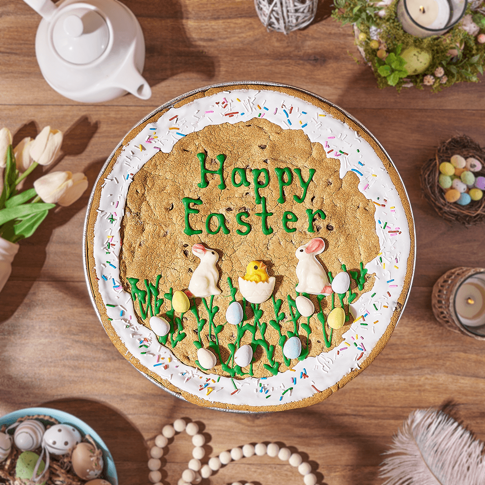 Giant Easter Cookie Gift Basket – how the gift is presented