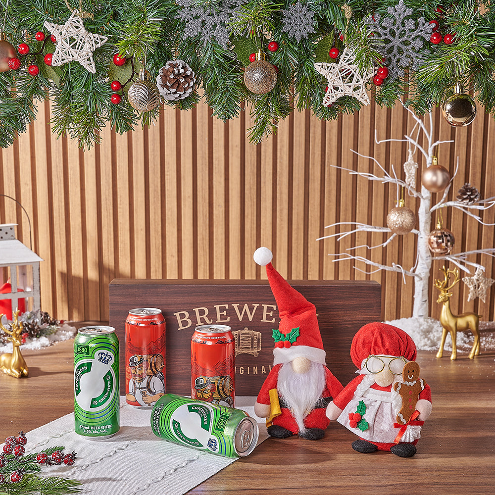 Happy Holidays Craft Beer &amp; Santa Gift, craft beer gift, craft beer, christmas gift, christmas, Toronto delivery
