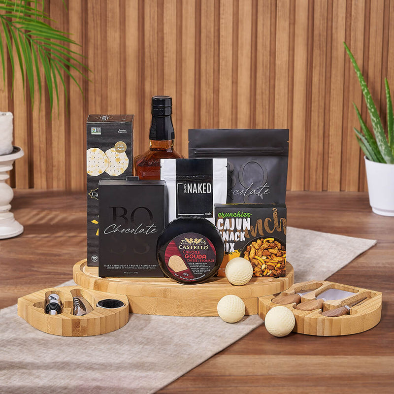Hole in One Gourmet Gift Set, liquor gift, liquor, cookie gift, cookies, chocolate gift, chocolate, Toronto delivery