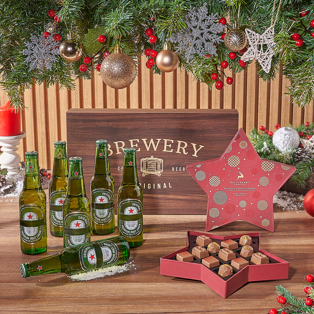 Holiday Beer &amp; Chocolates Set, beer gift, beer, chocolate gift, chocolate, christmas gift, christmas, Toronto delivery
