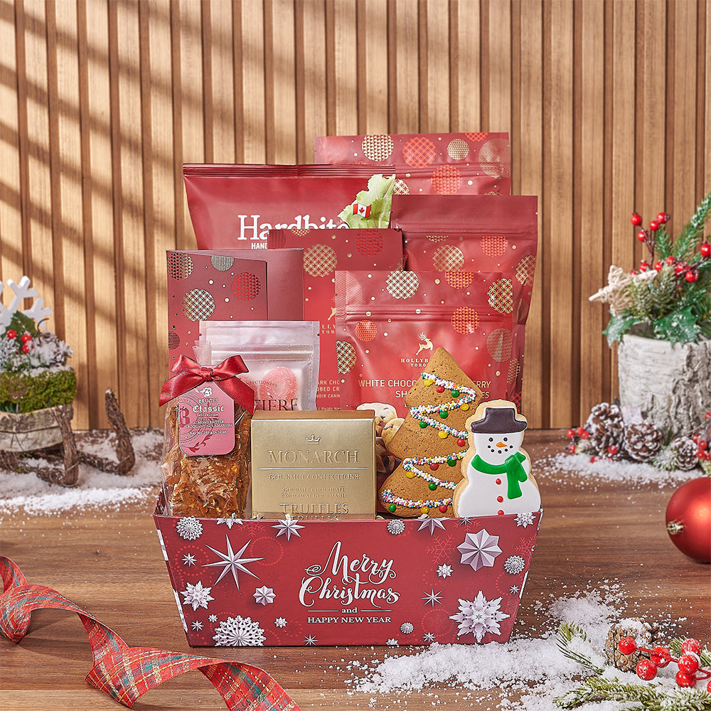 Holiday Gourmet Chocolate Cookie Basket – how the gift is presented