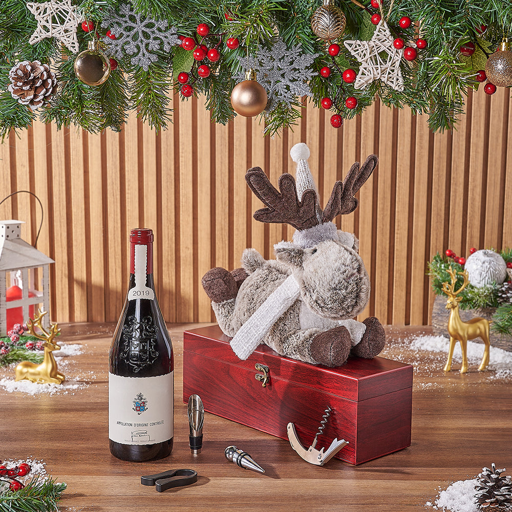 Holiday Reindeer &amp; Cheer Gift Set, wine gift, wine, christmas gift, christmas, Toronto delivery