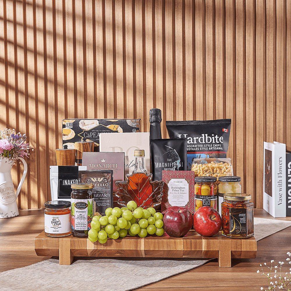 Sparkling Wine Kosher Holiday Basket – how the gift is presented