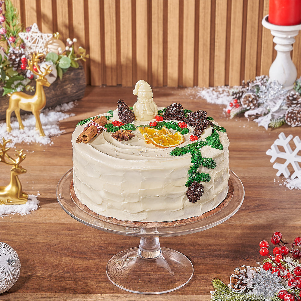 Festive 9-Inch Red Velvet Cake for Christmas – how the gift is presented