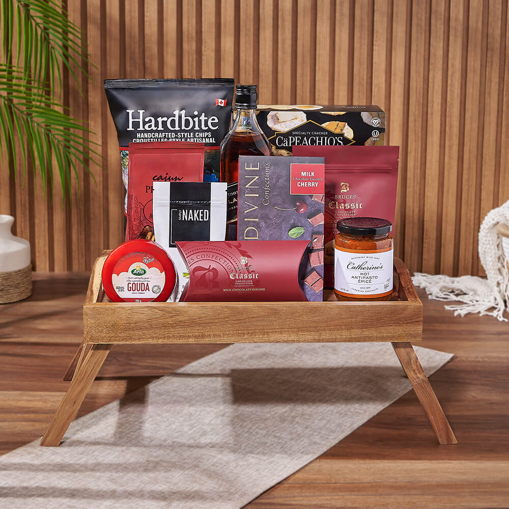 Liquor & Refreshment Gift Tray, liquor gift, liquor, snack gift, snack, Toronto delivery