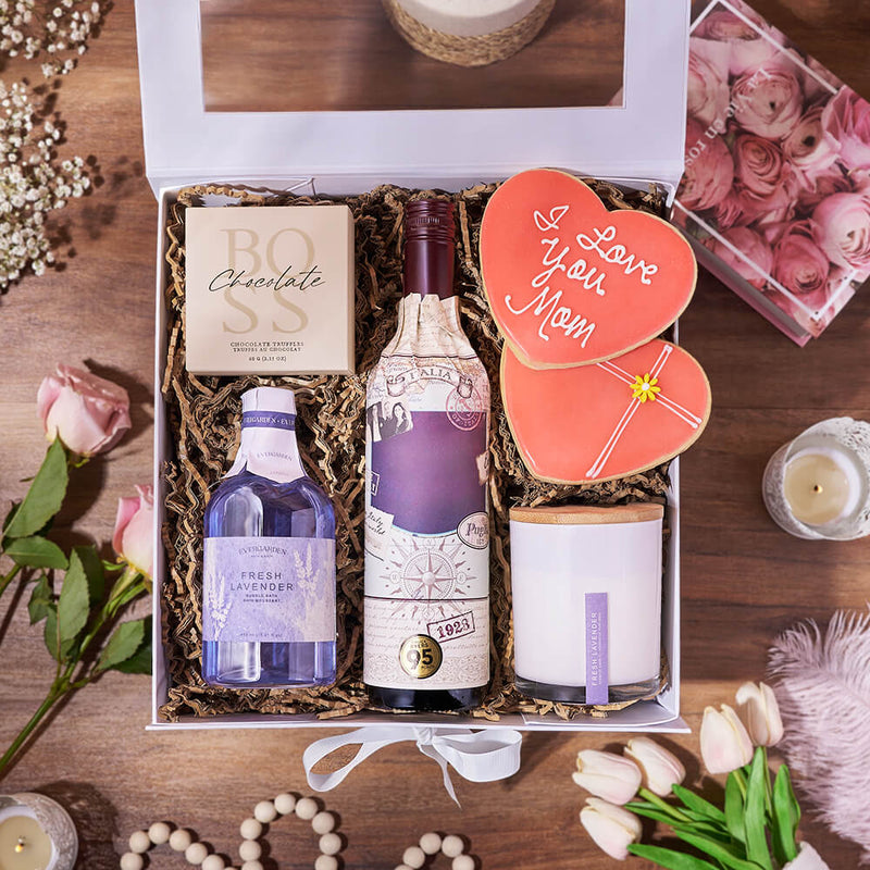 Luxurious Mother’s Day Spa Gift Box, mothers day gift, mothers day, spa gift, spa, wine gift, wine, bath & body gift, bath & body, Toronto delivery