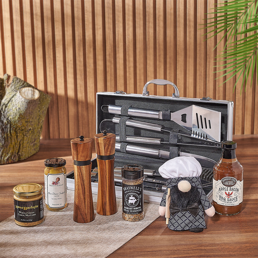 Grilling Gift Set in Aluminum Case – how the gift is presented