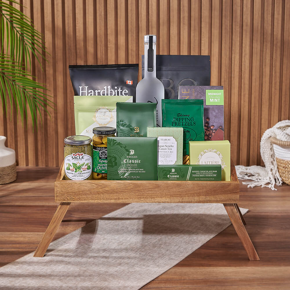 Morningside Delights Gift Snack Tray with Liquor, liquor gift, liquor, chocolate gift, chocolate, snack gift, snack, Toronto delivery