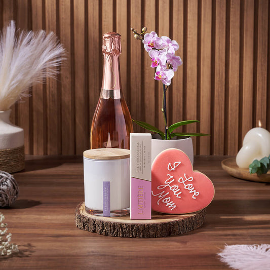 Mother’s Day Confections & Champagne Gift, mothers day gift, mothers day, champagne gift, champagne, sparkling wine gift, sparkling wine, plant gift, plant, Toronto delivery