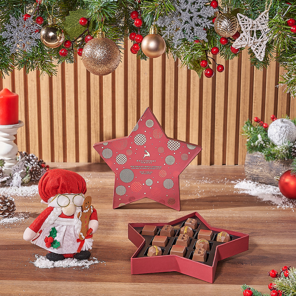 Mrs. Claus &amp; Gourmet Chocolates Gift Set from Toronto Baskets - Gourmet Gift Basket - Toronto Delivery
