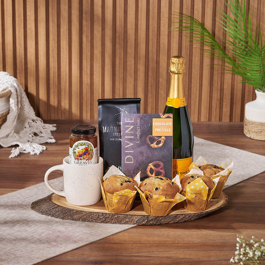 Muffin, Chocolate & Champagne Delight Gift Set, champagne gift, champagne, sparkling wine gift, sparkling wine, muffin gift, muffin, Toronto delivery