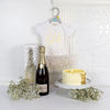 "Precious Baby Girl Champagne & Cake Set" Champagne with Baby Girl Cloth and a Cake from Toronto Baskets -Toronto Delivery