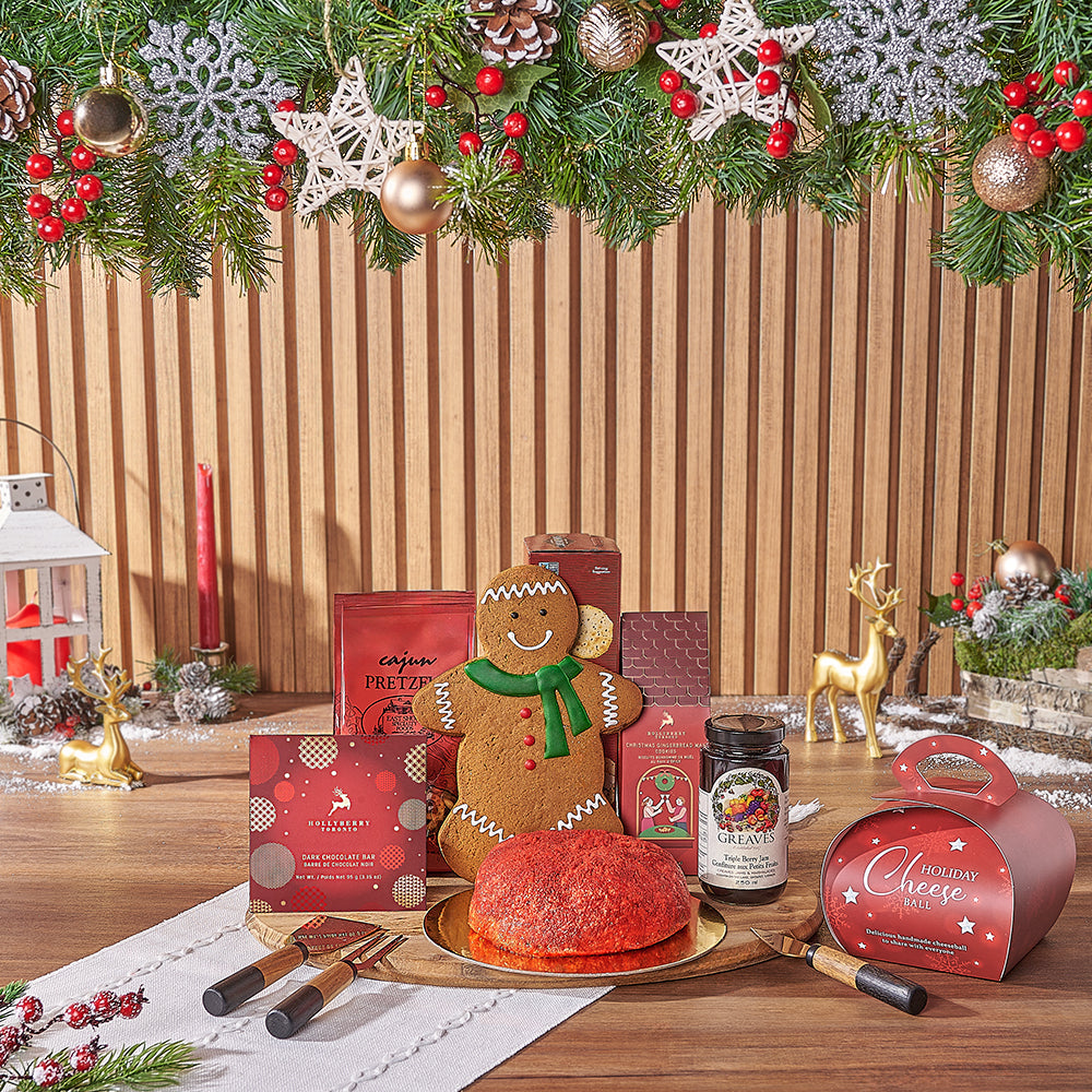 Holiday Cheese Ball Gift Basket, Toronto – how the gift is presented