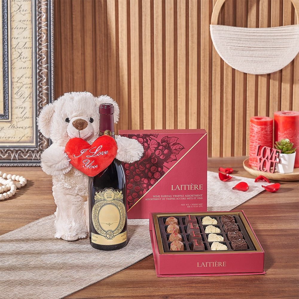 Valentine's Day Wine and Sweet Treats – how the gift is presented