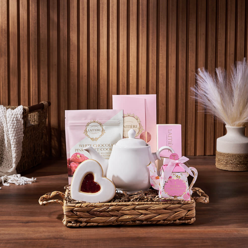 Rosedale Tea Time Gift Basket, tea gift, tea, cookie gift, cookie, chocolate gift, chocolate, Toronto delivery
