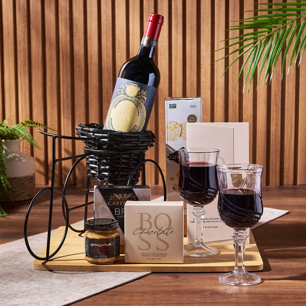 Sensational Wine &amp; Treats for Two Gift, wine gift, wine, cheese gift, cheese, chocolate gift, chocolate, Toronto delivery
