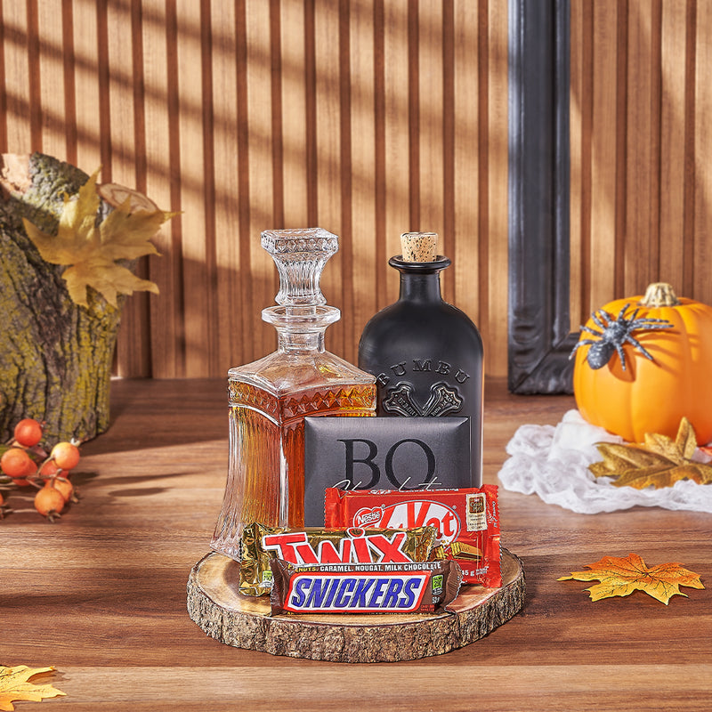 Spirits of Halloween Decanter Gift, liquor gift, liquor, halloween gift, halloween, chocolate gift, chocolate, Toronto delivery