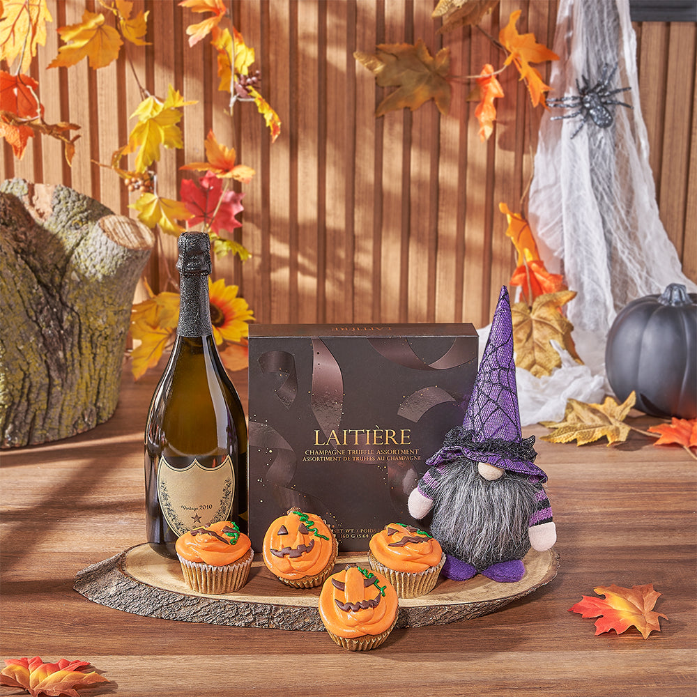 Spooky Champagne &amp; Cupcake Gift Set, champagne gift, champagne, sparkling wine gift, sparkling wine, cupcake gift, cupcake, halloween gift, halloween, Toronto delivery