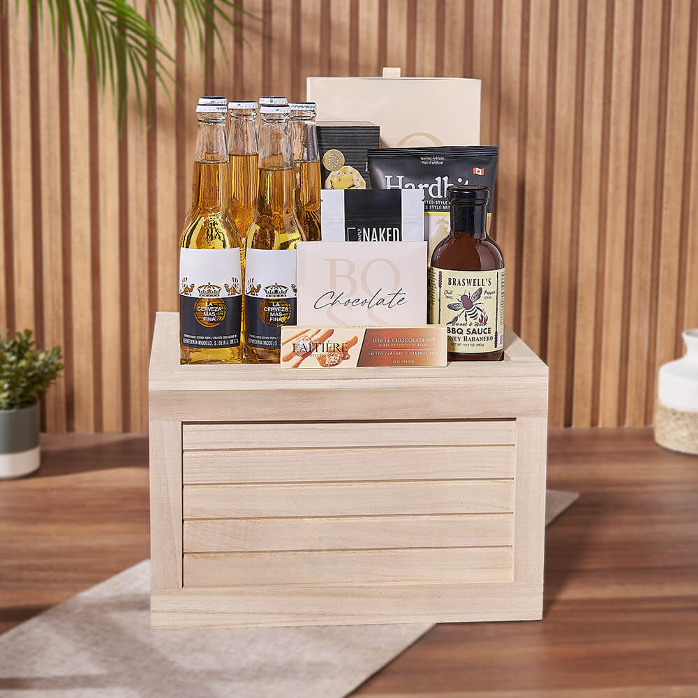 Corona Beer and Artisan Snack Crate – how the gift is presented