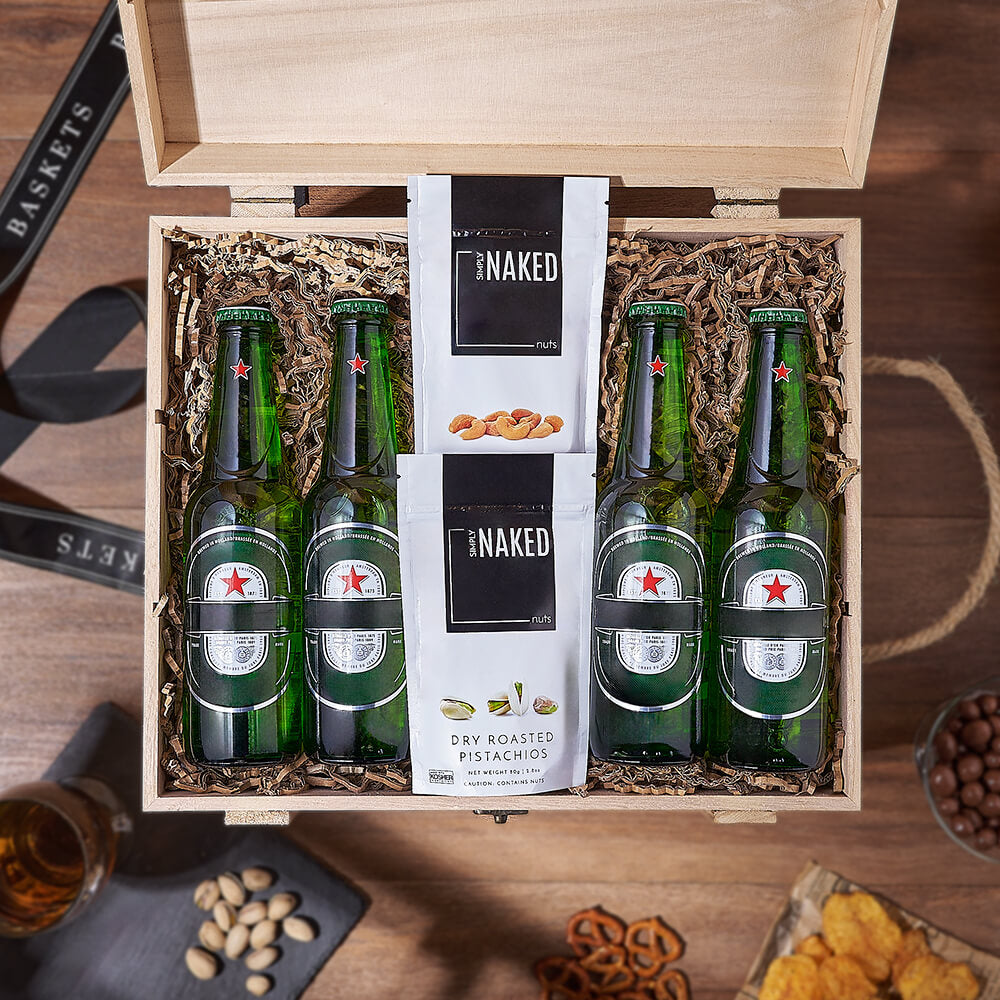Superb Beer &amp; Nuts Gift Crate, beer gift, beer, nuts gift, nuts, Toronto delivery