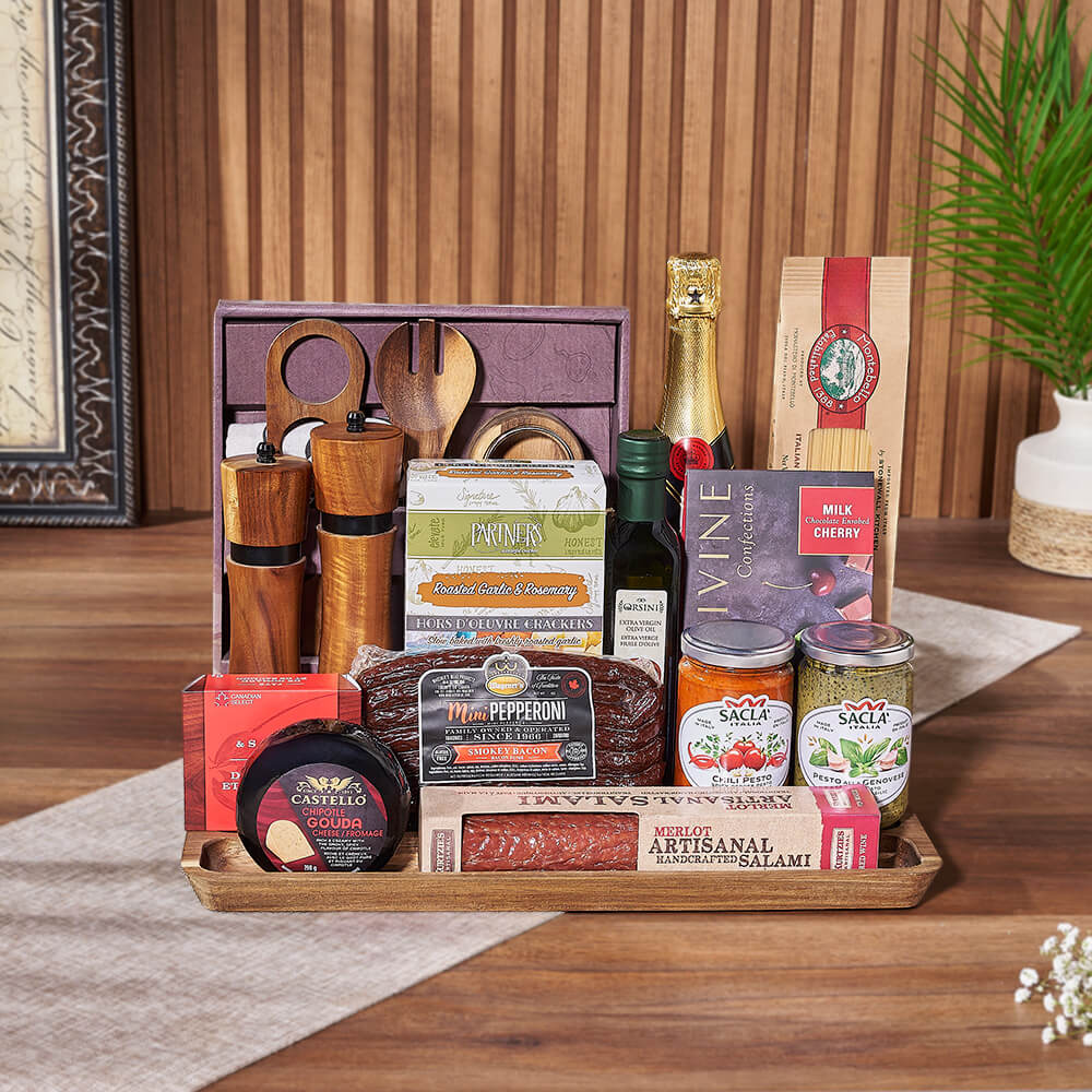 Tastes of Italy &amp; Champagne Gift Set, champagne gift, champagne, sparkling wine gift, sparkling wine, pasta gift, pasta, Toronto delivery