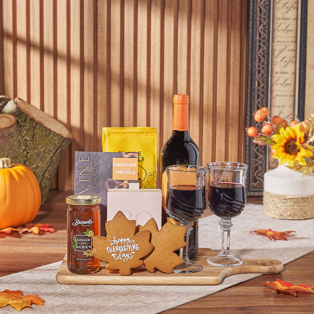 Thanksgiving Cookie &amp; Wine Gift, thanksgiving gift, thanksgiving, wine gift, wine, cookie gift, cookie, Toronto delivery
