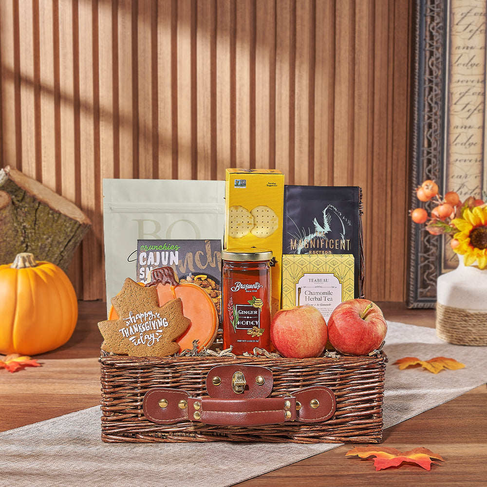 Thanksgiving Fruit &amp; Snacks Bounty, thanksgiving gift, thanksgiving, cookie gift, cookie, tea gift, tea, Toronto delivery