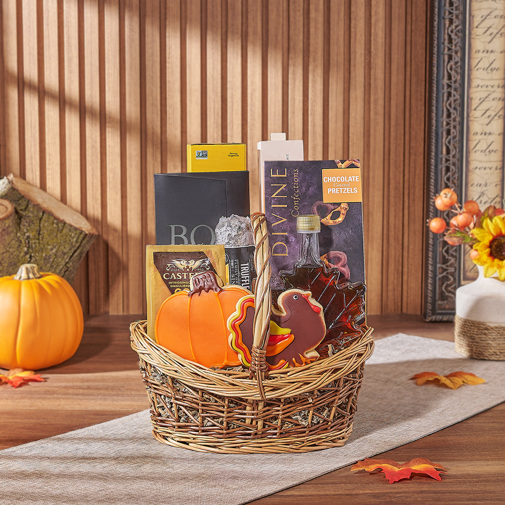 Thanksgiving Treat &amp; Cookie Basket, cookie gift, cookie, thanksgiving gift, thanksgiving, chocolate gift, chocolate, charcuterie gift, charcuterie, Toronto delivery