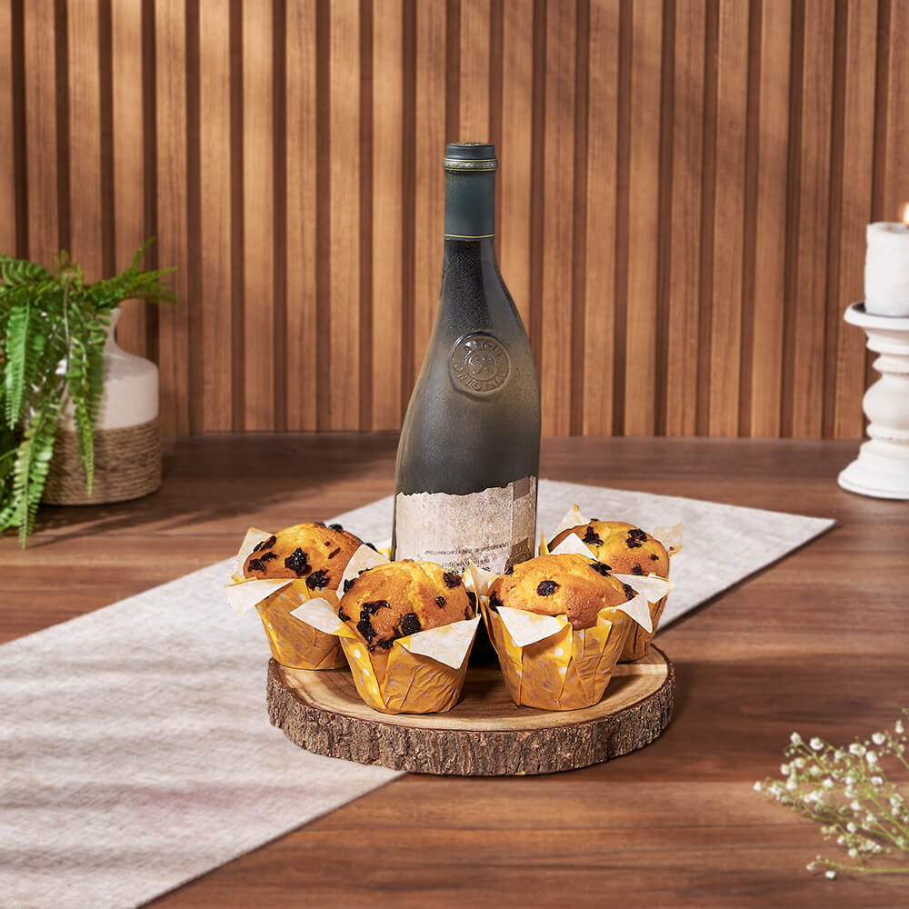 The Classic Muffin &amp; Wine Gift Set, wine gift, wine, muffin gift, muffin, Toronto delivery