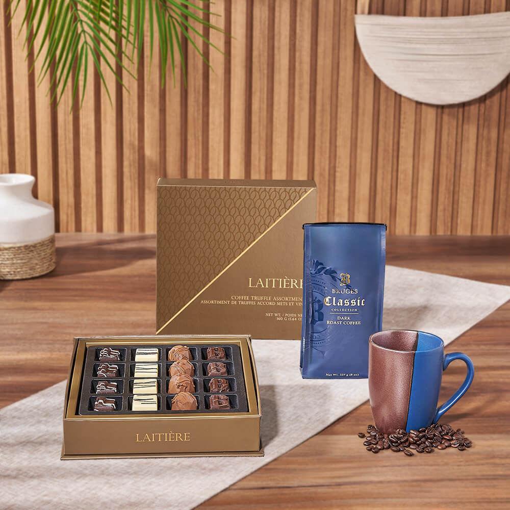 Truffle &amp; Coffee Break Set, coffee gift, coffee, chocolate gift, chocolate, Toronto delivery