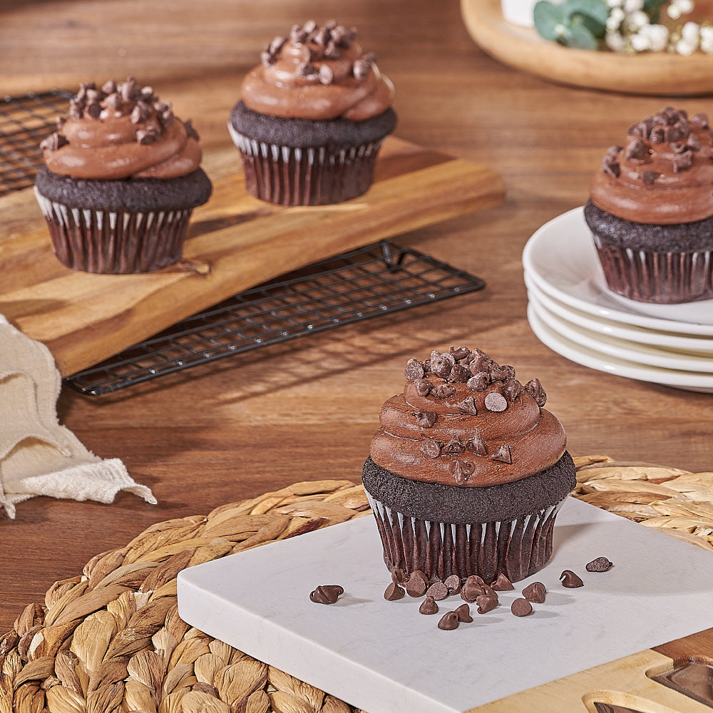 Vegan Chocolate Cupcakes Gift Set – how the gift is presented